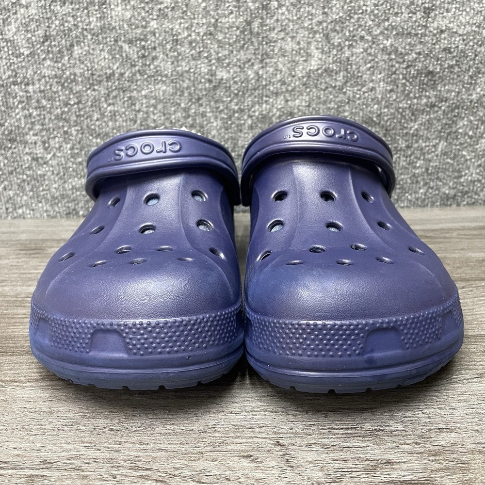 Crocs Classic Fleece Lined Clogs Shoes Slip On Comfort Outdoor Blue Mens 11 - Picture 3 of 11